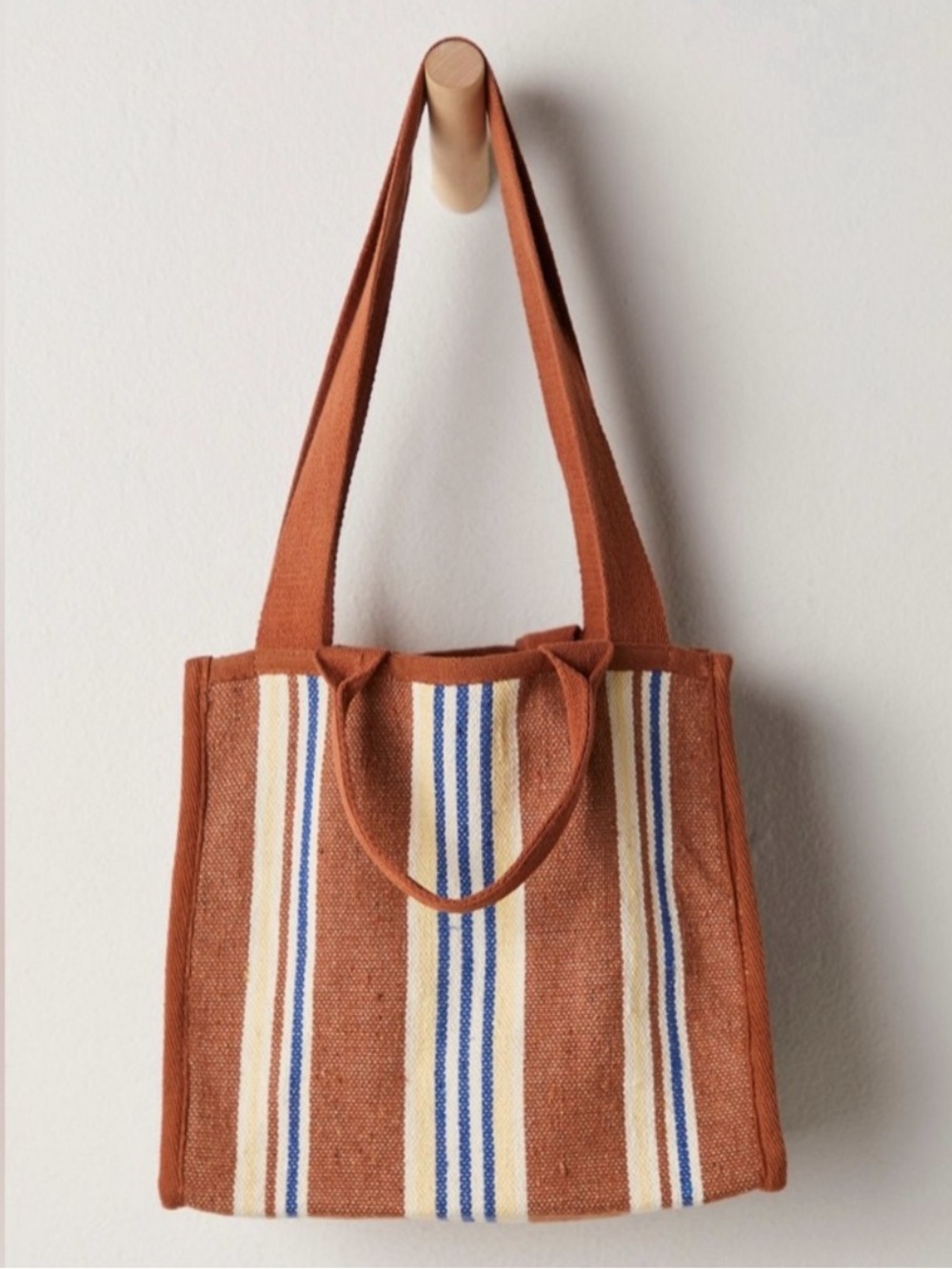 NWOT FREE PEOPLE Clara Canvas Tote | Honey MSRP $58